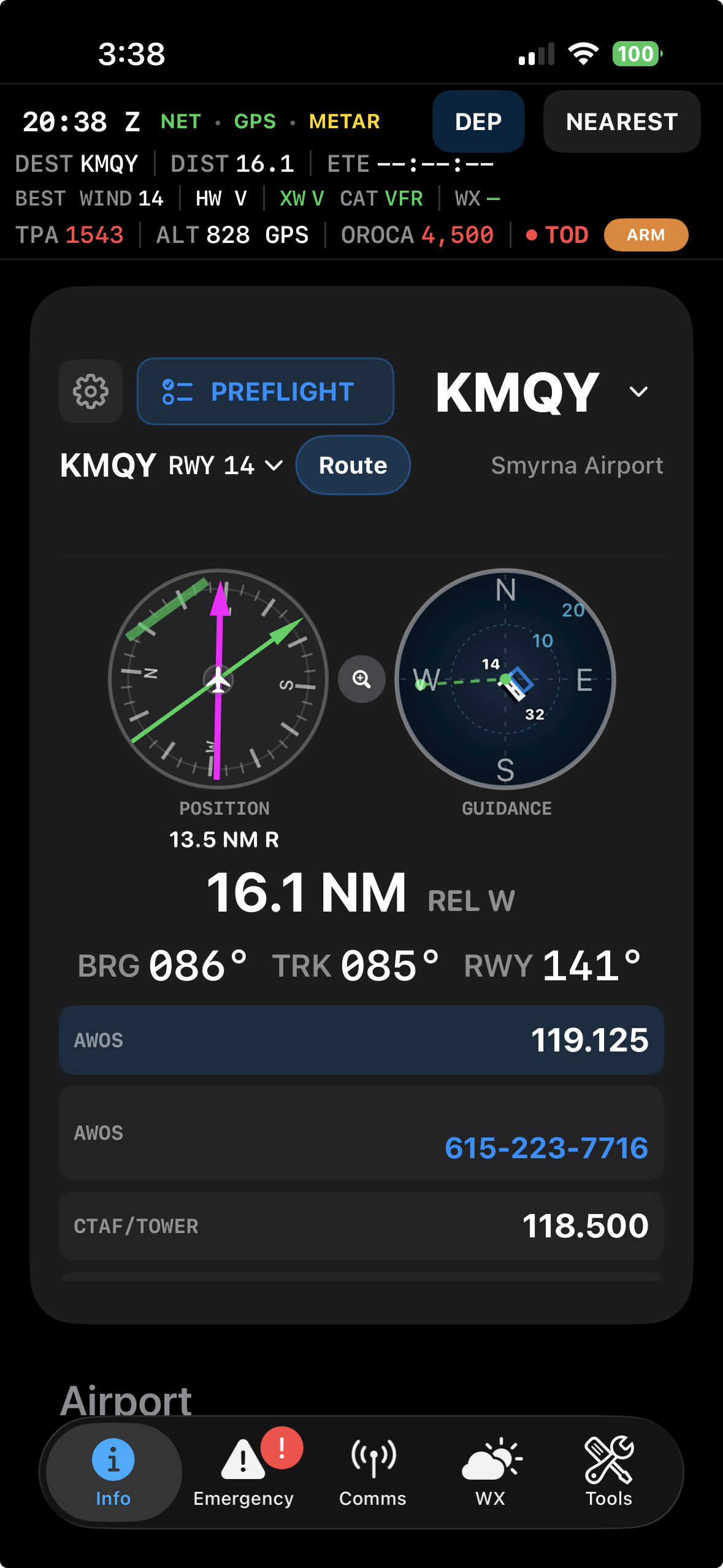 Flight Cue cockpit awareness on iPhone